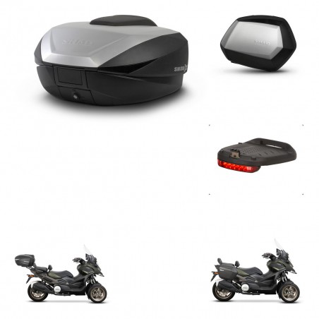 SHAD Maletas SH35 PREMIUM + soporte montaje baul SH59 accesorios 59L KIT-477149