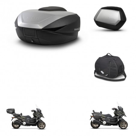 SHAD Maletas SH35 PREMIUM + soporte montaje baul SH59 accesorios 59L KIT-477155