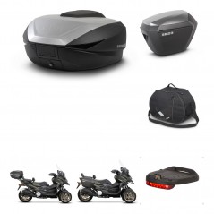 SHAD SH23 alu suitcases + mounting bracket SH59 trunk accessories 59L KIT-477163