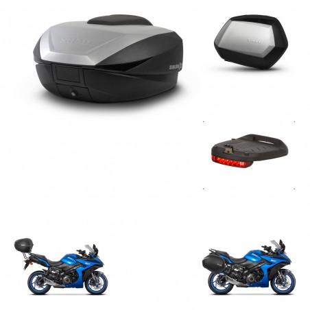 SHAD Maletas SH35 PREMIUM + soporte montaje baul SH59 accesorios 59L KIT-477197