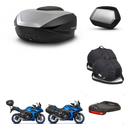 SHAD Maletas SH35 PREMIUM + soporte montaje baul SH59 accesorios 59L KIT-477198