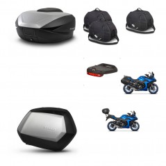 SHAD SH35 PREMIUM suitcases + mounting bracket SH59 trunk accessories 59L KIT-477210