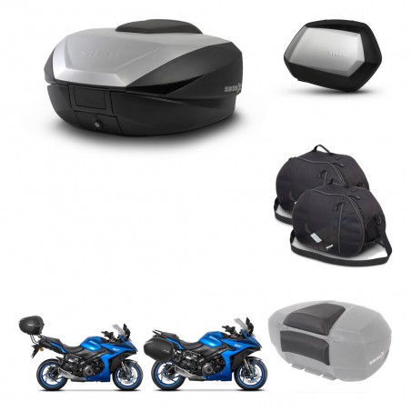 SHAD Maletas SH35 PREMIUM + soporte montaje baul SH59 accesorios 59L KIT-477216