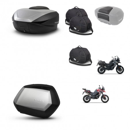 SHAD Maletas SH35 PREMIUM + soporte montaje baul SH59 accesorios 59L KIT-477276