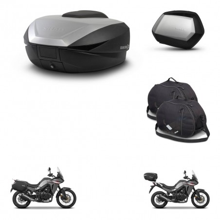 SHAD SH35 PREMIUM suitcases + mounting bracket SH59 trunk accessories 59L KIT-477288