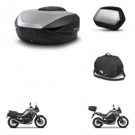SHAD Maletas SH35 PREMIUM + soporte montaje baul SH59 accesorios 59L KIT-477299