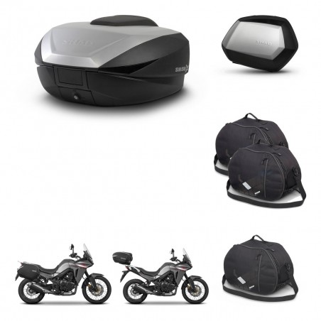 SHAD Maletas SH35 PREMIUM + soporte montaje baul SH59 accesorios 59L KIT-477300