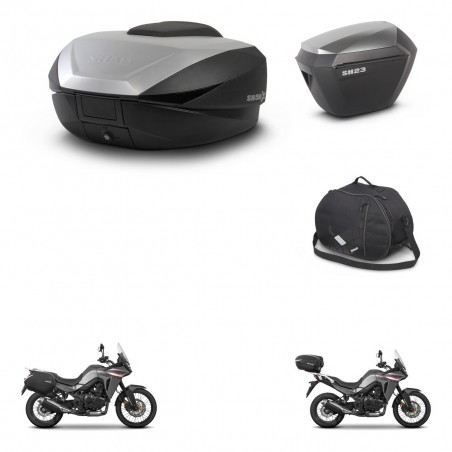 SHAD Maletas sh23 alu + soporte montaje baul SH59 accesorios 59L KIT-477301