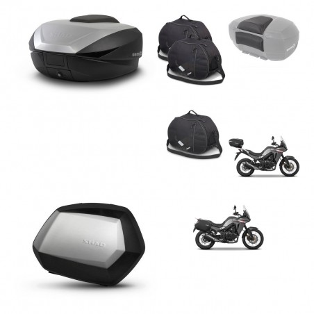 SHAD Maletas SH35 PREMIUM + soporte montaje baul SH59 accesorios 59L KIT-477324