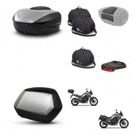 SHAD Maletas SH35 PREMIUM + soporte montaje baul SH59 accesorios 59L KIT-477330