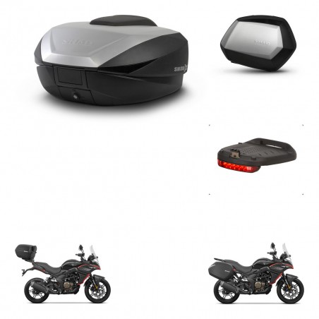 SHAD Maletas SH35 PREMIUM + soporte montaje baul SH59 accesorios 59L KIT-477341