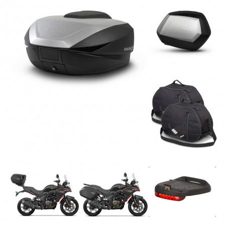SHAD Maletas SH35 PREMIUM + soporte montaje baul SH59 accesorios 59L KIT-477342