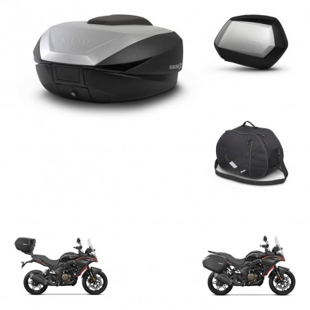 SHAD Maletas SH35 PREMIUM + soporte montaje baul SH59 accesorios 59L KIT-477347