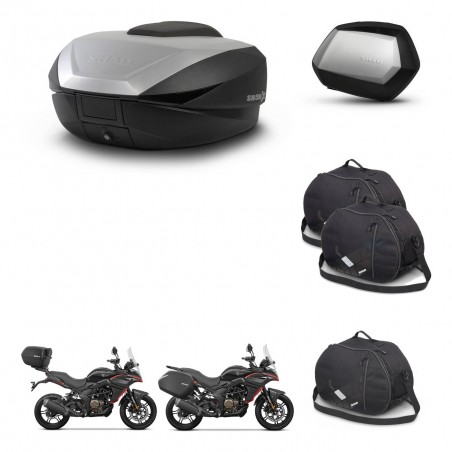 SHAD Maletas SH35 PREMIUM + soporte montaje baul SH59 accesorios 59L KIT-477348