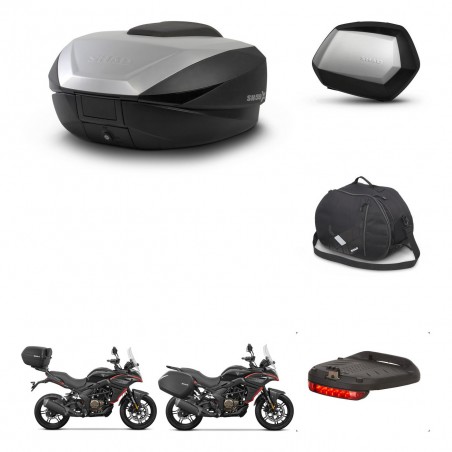 SHAD Maletas SH35 PREMIUM + soporte montaje baul SH59 accesorios 59L KIT-477353