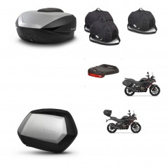 SHAD SH35 PREMIUM suitcases + mounting bracket SH59 trunk accessories 59L KIT-477354