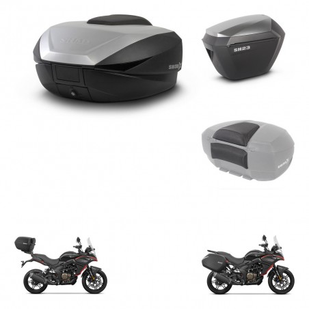 SHAD Maletas sh23 alu + soporte montaje baul SH59 accesorios 59L KIT-477361
