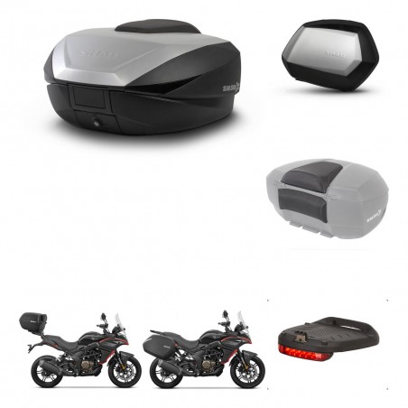 SHAD Maletas SH35 PREMIUM + soporte montaje baul SH59 accesorios 59L KIT-477365