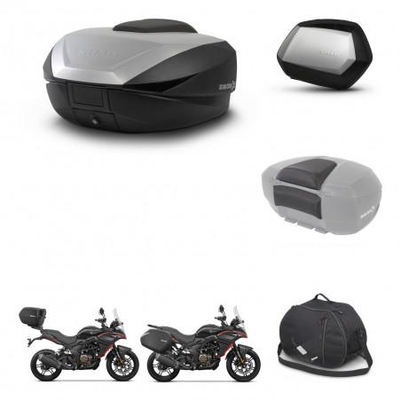 SHAD Maletas SH35 PREMIUM + soporte montaje baul SH59 accesorios 59L KIT-477371