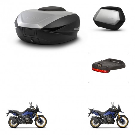 SHAD Maletas SH35 PREMIUM + soporte montaje baul SH59 accesorios 59L KIT-477389