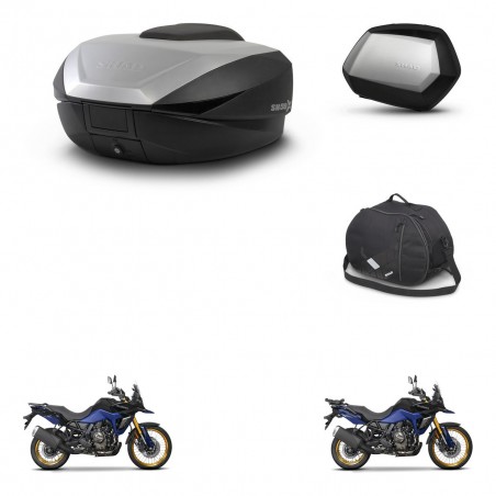 SHAD Maletas SH35 PREMIUM + soporte montaje baul SH59 accesorios 59L KIT-477395