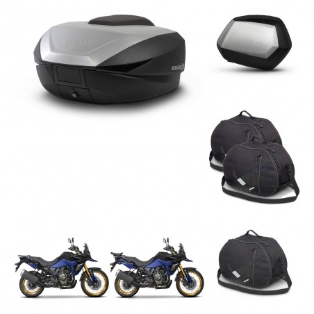 SHAD Maletas SH35 PREMIUM + soporte montaje baul SH59 accesorios 59L KIT-477396