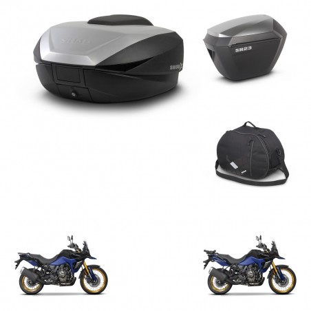 SHAD Maletas sh23 alu + soporte montaje baul SH59 accesorios 59L KIT-477397