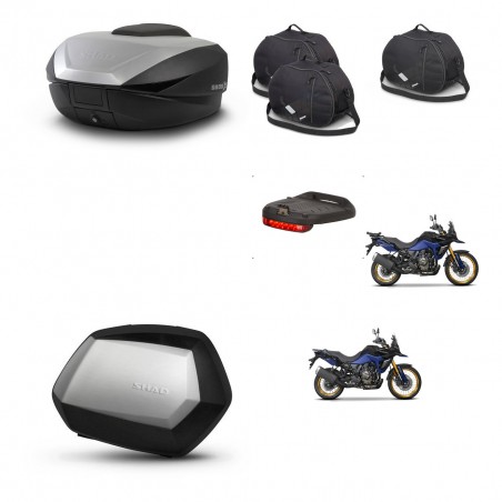 SHAD Maletas SH35 PREMIUM + soporte montaje baul SH59 accesorios 59L KIT-477402