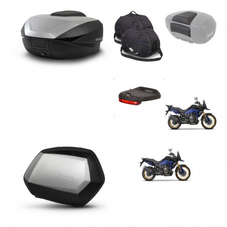 SHAD Maletas SH35 PREMIUM + soporte montaje baul SH59 accesorios 59L KIT-477414