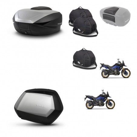 SHAD Maletas SH35 PREMIUM + soporte montaje baul SH59 accesorios 59L KIT-477420