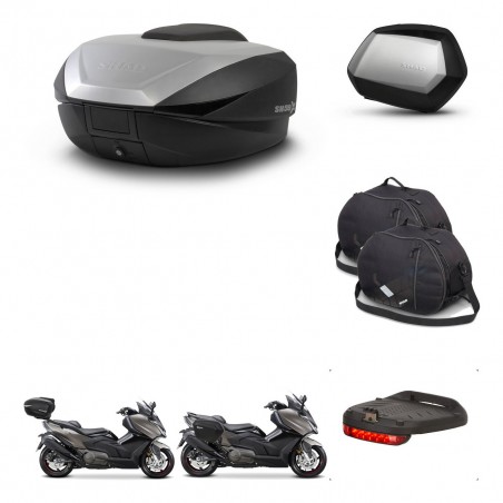 SHAD Maletas SH35 PREMIUM + soporte montaje baul SH59 accesorios 59L KIT-477486