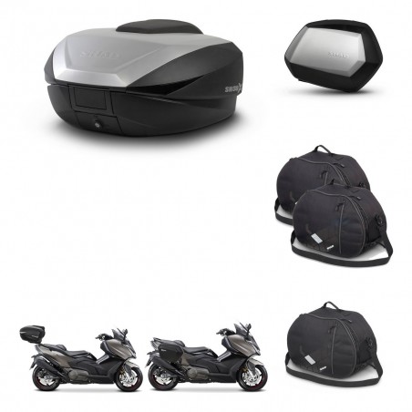SHAD Maletas SH35 PREMIUM + soporte montaje baul SH59 accesorios 59L KIT-477492