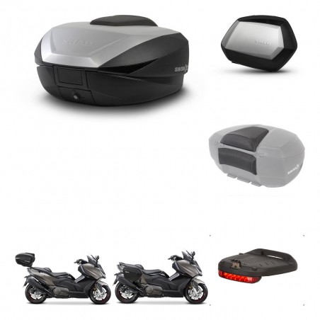 SHAD Maletas SH35 PREMIUM + soporte montaje baul SH59 accesorios 59L KIT-477509