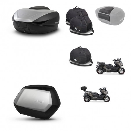 SHAD Maletas SH35 PREMIUM + soporte montaje baul SH59 accesorios 59L KIT-477516