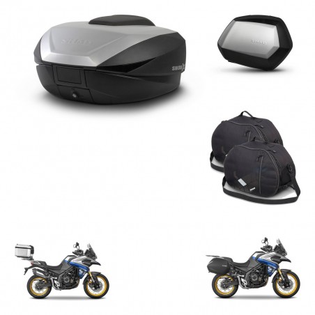 SHAD Maletas SH35 PREMIUM + soporte montaje baul SH59 accesorios 59L KIT-477528
