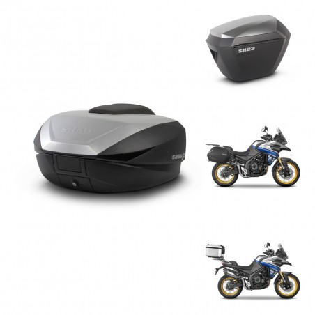 SHAD Maletas sh23 alu + soporte montaje baul SH59 59L KIT-477529