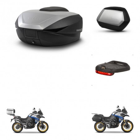 SHAD Maletas SH35 PREMIUM + soporte montaje baul SH59 accesorios 59L KIT-477533