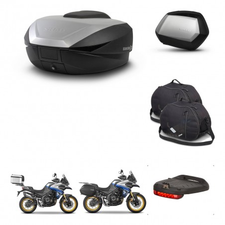 SHAD Maletas SH35 PREMIUM + soporte montaje baul SH59 accesorios 59L KIT-477534
