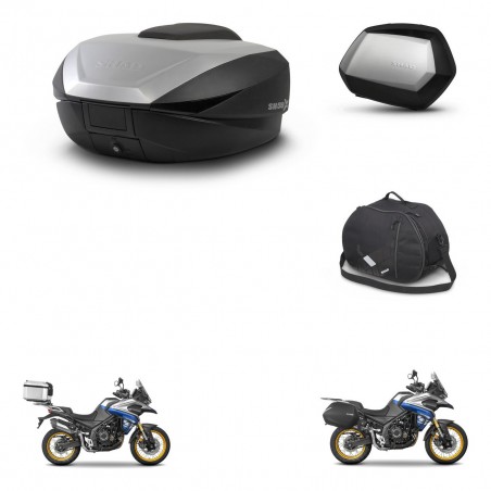 SHAD Maletas SH35 PREMIUM + soporte montaje baul SH59 accesorios 59L KIT-477539