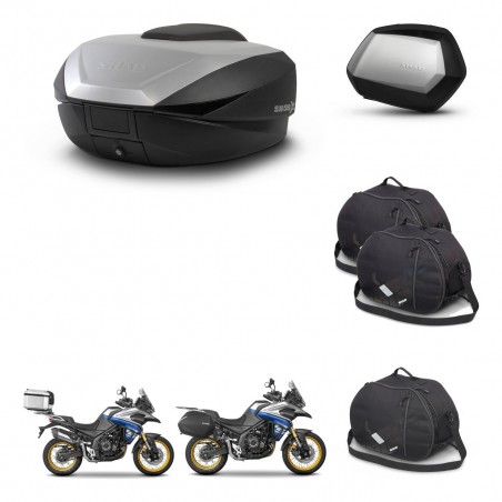 SHAD Maletas SH35 PREMIUM + soporte montaje baul SH59 accesorios 59L KIT-477540