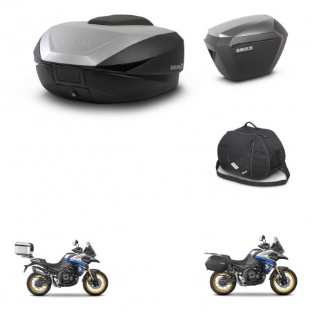 SHAD Maletas sh23 alu + soporte montaje baul SH59 accesorios 59L KIT-477541