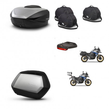 SHAD Maletas SH35 PREMIUM + soporte montaje baul SH59 accesorios 59L KIT-477546
