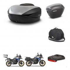 SHAD SH23 alu suitcases + mounting bracket SH59 trunk accessories 59L KIT-477547