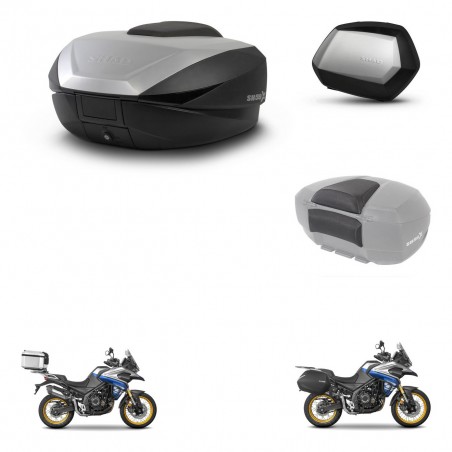 SHAD Maletas SH35 PREMIUM + soporte montaje baul SH59 accesorios 59L KIT-477551