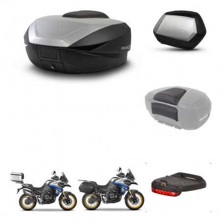 SHAD Maletas SH35 PREMIUM + soporte montaje baul SH59 accesorios 59L KIT-477557