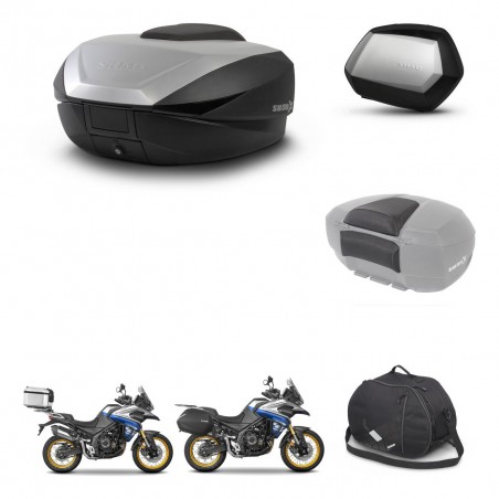SHAD Maletas SH35 PREMIUM + soporte montaje baul SH59 accesorios 59L KIT-477563