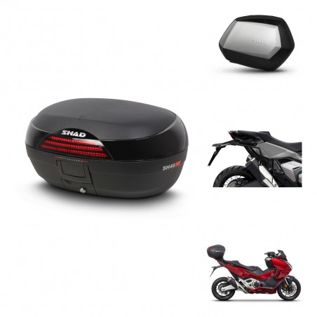 SHAD Maletas SH35 PREMIUM + soporte montaje baul SH46 45 L KIT-477575