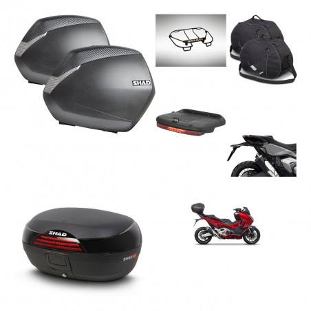 SHAD SH46 trunk + mounting bracket SH36 suitcases accessories 45 L KIT-477627