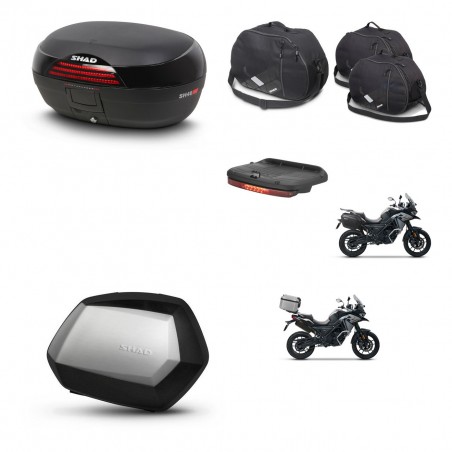 SHAD Maletas SH35 PREMIUM + soporte montaje baul SH46 accesorios 45 L KIT-477690