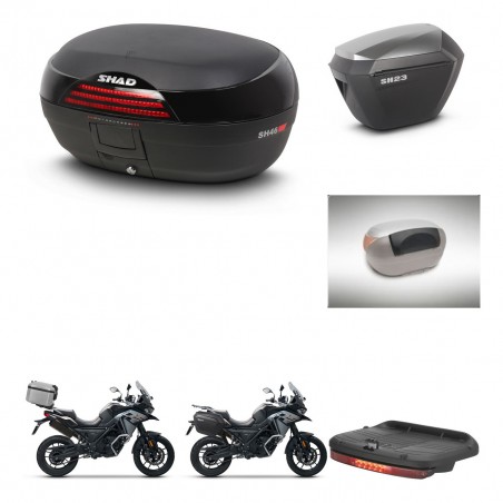 SHAD Maletas sh23 alu + soporte montaje baul SH46 accesorios 45 L KIT-477703